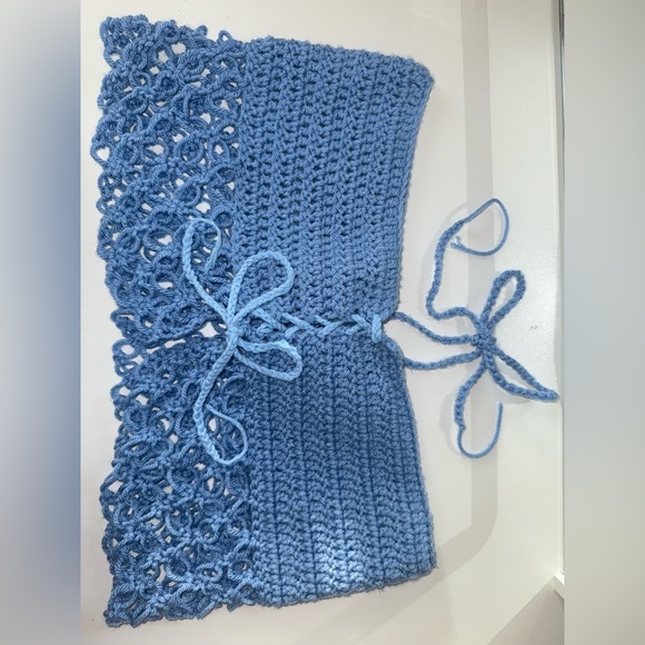 Blue Crochet Top with Flower🦋 - Picture 2 of 2